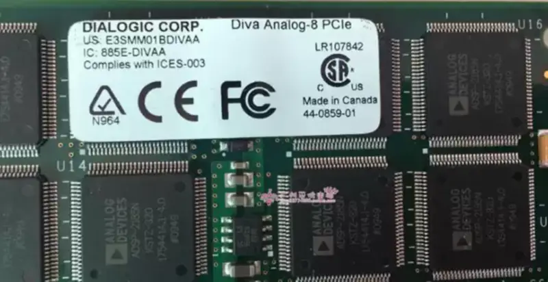 Dialogic Corp Voice Card 885E-DIVAA Diva Analog-8 PCIE placă de bază industrială