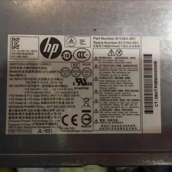 Sursă de alimentare HP D10-320P1A PS-4321-2HP