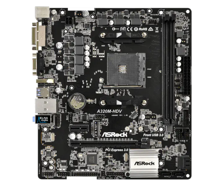 Placa de bază Asrock A320M-HDV AM4 DDR4 32G M-ATX