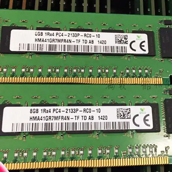 2pcs Hma41gr7mfr4n-tf Ram Pentru Sk Hynix 8gb Ddr4 2133mhz Ecc Reg 1rx4 Pc4-2133p Server Memorie