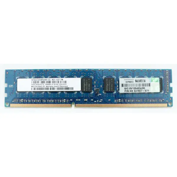 Memorie server pentru Hp 647907-b21 647657-071 4gb 2rx8 Pc3l-10600e Ddr3 1333 Ecc