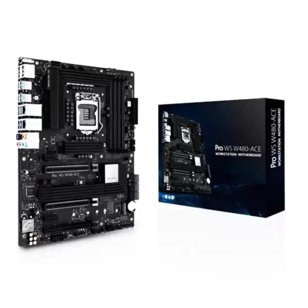 Pro Ws W480-ace Atx Placă de bază pentru stație de lucru Lga 1200 Procesoare Core I9/i7/i5/i3 Xeon W de generația a 10-a/11-a