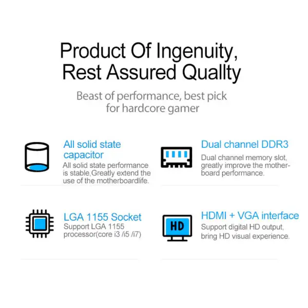 Hsgm H61-v1816 Gigabit Placă de bază Lga 1155 Cpu Slot Placă de bază pentru desktop