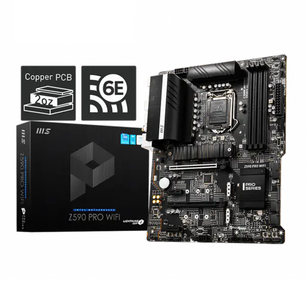 Placă de bază Lga 1200 Z590m Placă de bază Ddr4 10th 11th Gen Z590 Pro Wifi