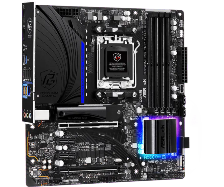 AsRock M-atx Placa de baza B650e Steel Legend Wifi Ddr5 Am5 Suport Cpu 7950x 7900x 7700x 7600x