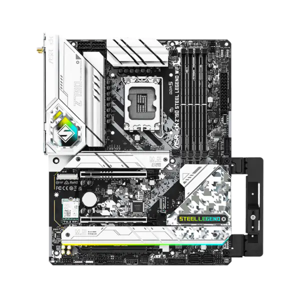 AsRock Placă de bază Z790 Steel Legend Wifi6 Ddr5 Memorie Lga 1700 13th Gen Z790 Steel Legend Wifi6 13600k 13700k