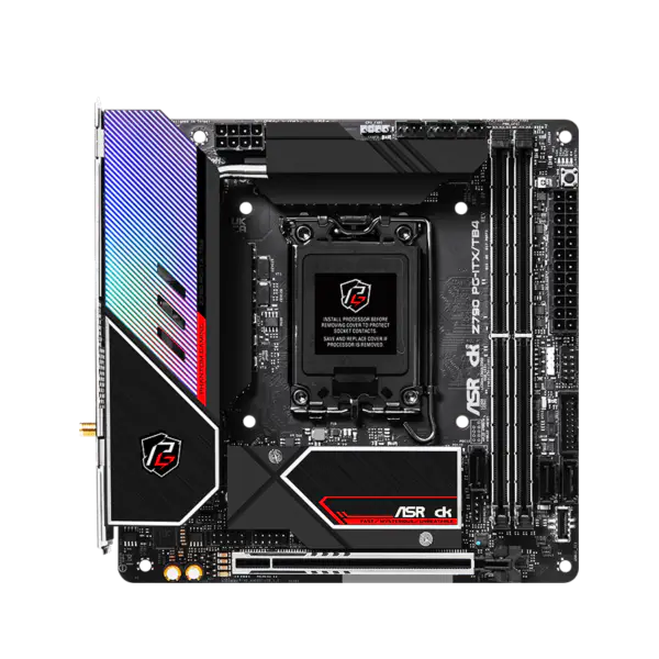 AsRock Placă de bază Z790 Pg-itx Tb4 Wifi6 Ddr5 Memorie Lga 1700 Intl 13th Gen Z790 Pg-itx/tb4 Wifi6 13600k 13700k