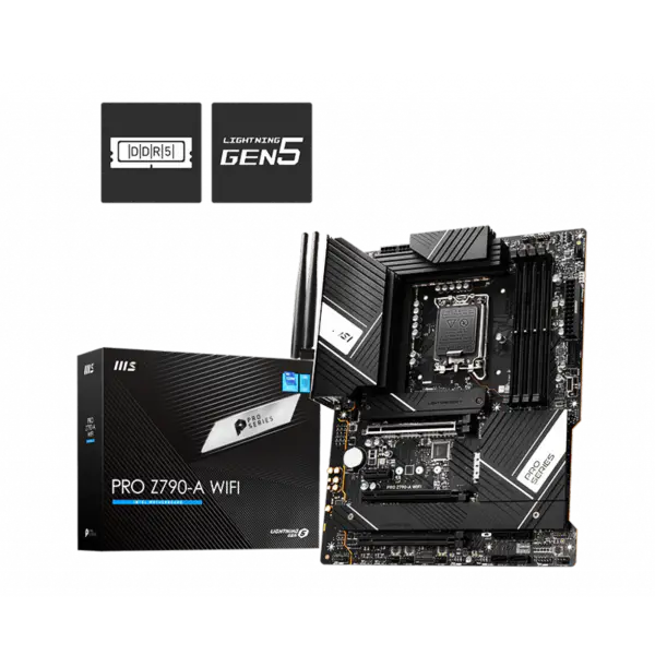 Ms Placa de baza Pro Z790-a Wifi Ddr5 Placa de baza Lga 1700 Cpu 13900k 13600kf 13700kf 13900kf