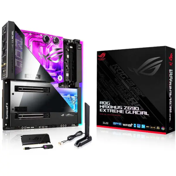 Asus Pc Placa de baza Ddr5 Cpu 12700 2700kf Intl Z690 Lga 1700 Placa de baza Rog Z690 Extreme Glacial
