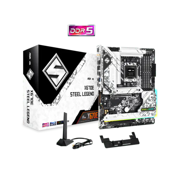 Rock X670 X670e Plăci de bază Am5^5 Socket Am5 Plăci de bază X670e Steel Legend Ddr5