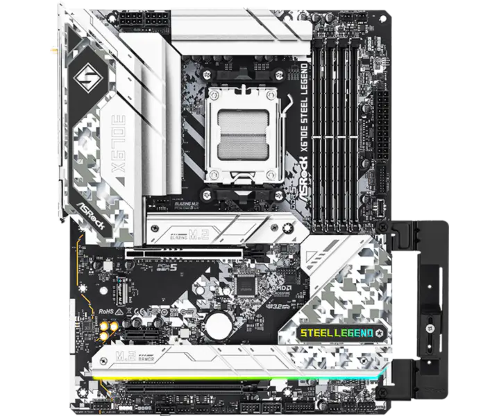 Rock X670 X670e Plăci de bază Am5^5 Socket Am5 Plăci de bază X670e Steel Legend Ddr5
