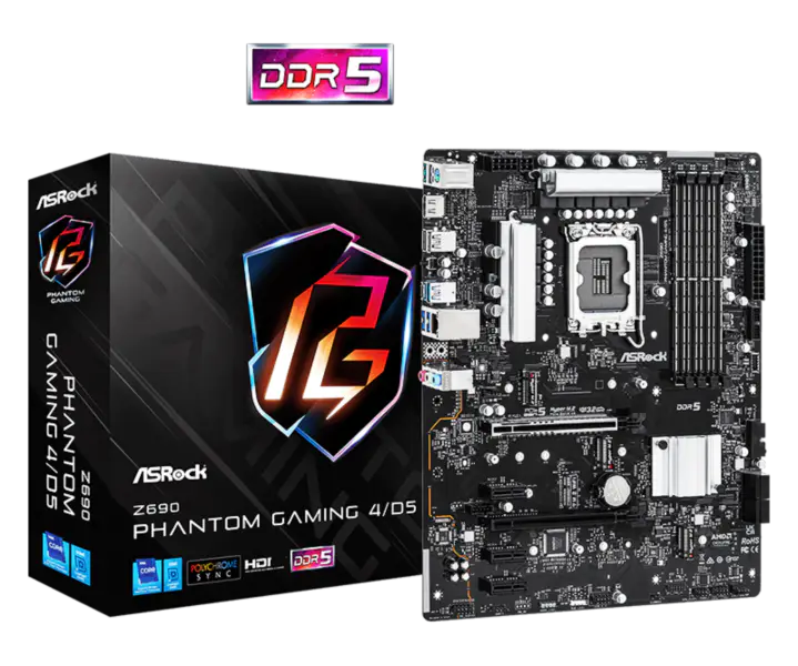 Placa de bază Asrock Z690 Phantom Gaming 4/d5 Phantom Gaming suportă Ddr5 Cpu 12600k 12900k Intl Z690 Lga1700