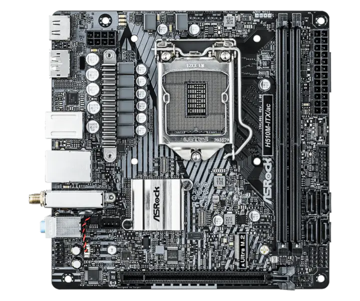Asrock H510m-itx/ac Mini placă de bază Placă de bază pentru jocuri Suportă Cpu 10500 10400 11400f Intl H510 Lga 1200