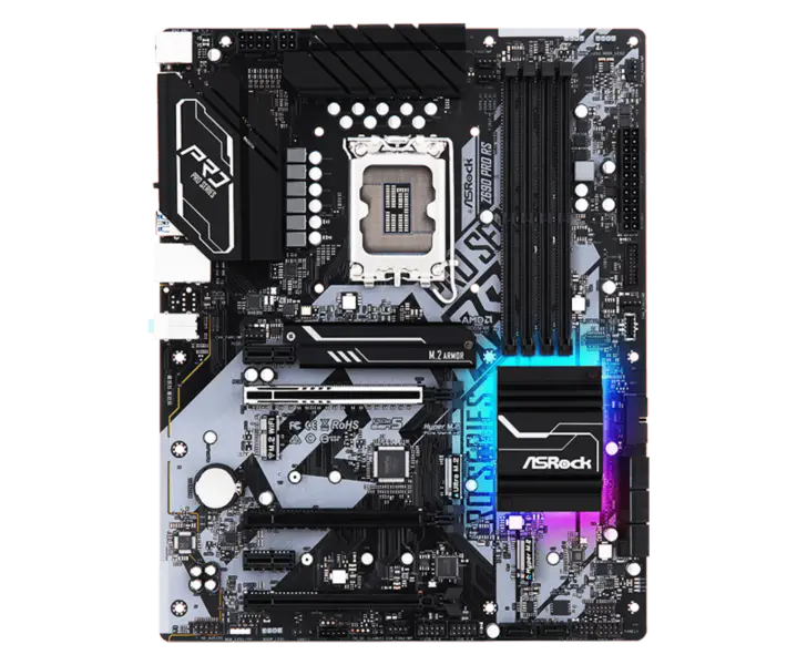 Placa de bază Asrock Z690 Pro Rs Gaming suportă memorie Ddr4 Cpu 12700k 12900k Intl Z690 Lga1700