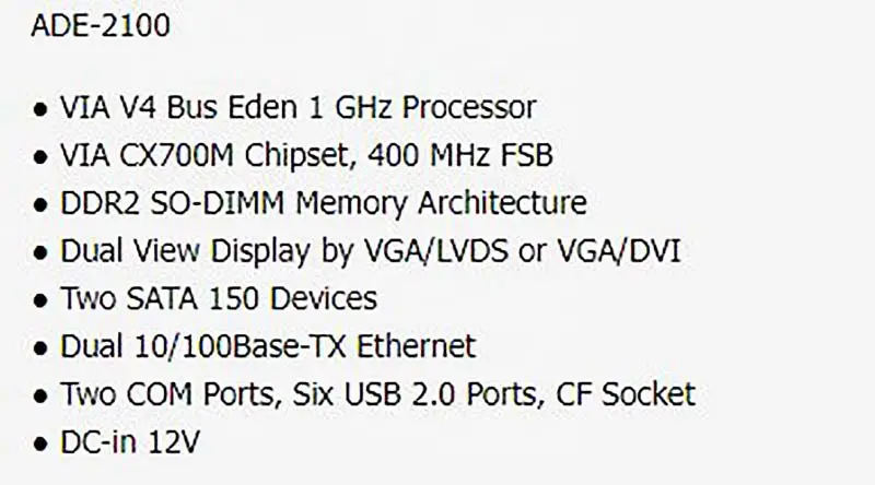 Ade-2100 Placă de bază de control industrial cu 1gb de memorie High-end Embedded Motherboard 3.5