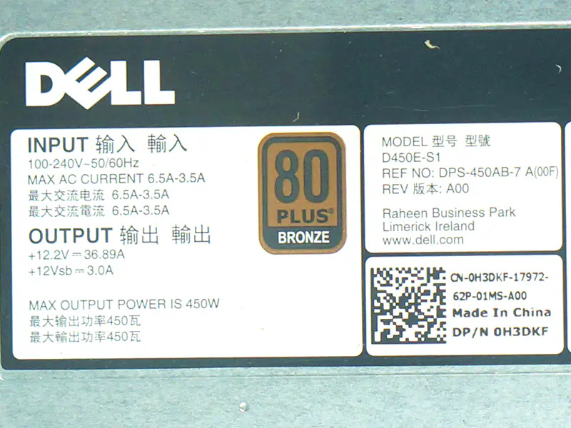 450W sursă de alimentare cu comutare pentru Dell PowerEdge T430 R530 PSU D450E-S1 DPS-450AB H3DKF 40GD