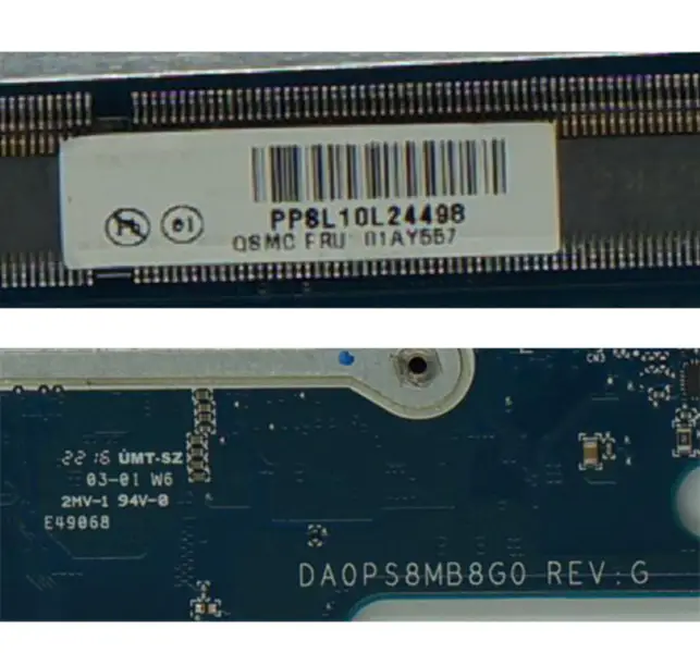 DA0PS8MB8G0 pentru Lenovo Thinkpad 13 Laptop Placa de bază FRU 01AY547 01AY557 01AV598 SR2EY I5-6200U DDR3L