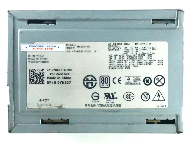DeLL N525E-00 Sursă de alimentare YY922