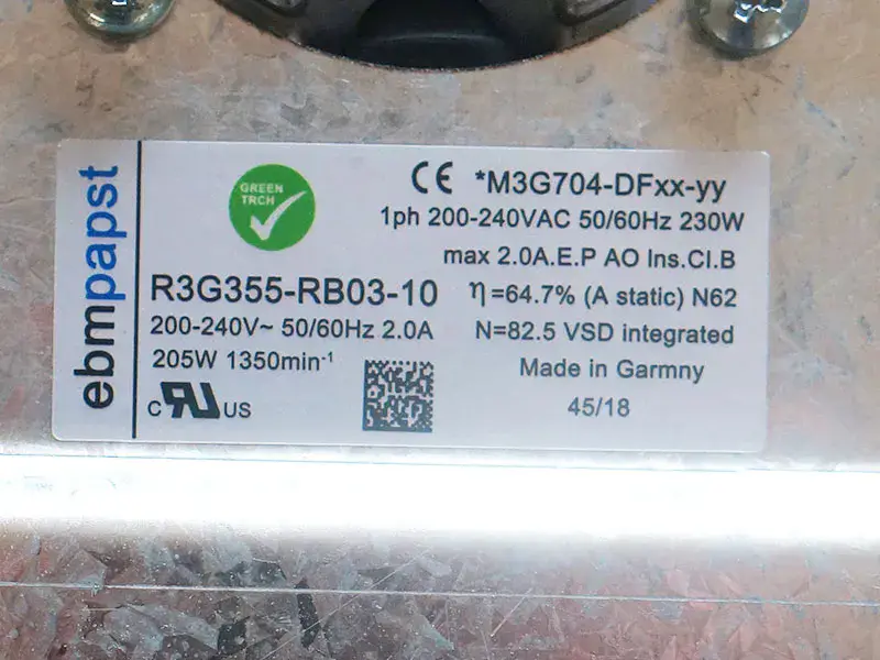 Ventilator Ebmpapst R3G355-RB03-10