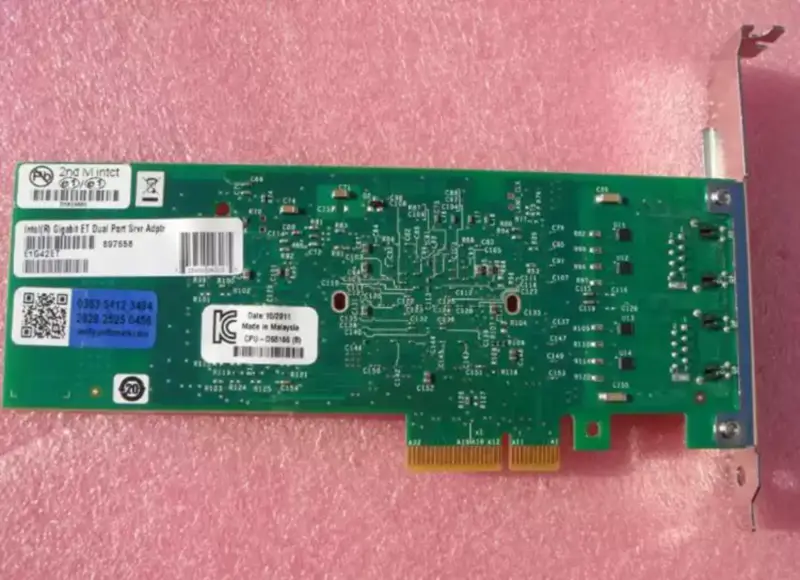 Intel E1G42ET E1G42ETG1P20 Dual Port 82576 PCI-e Gigabit Ethernet card de rețea