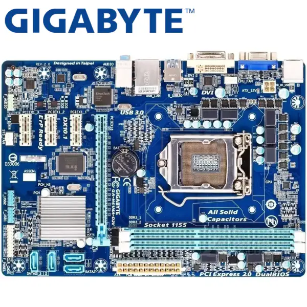 Gigabyte GA-H61MA-D2V Placă de bază desktop H61 Socket LGA 1155 i3 i5 i7 DDR3 16G uATX