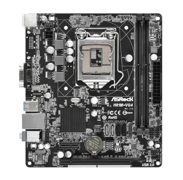 ASRock H81M-VG4 Placă de bază LGA1150 H81 USB3.0 SATA3 DDR3 (Dimensiune 17*22)
