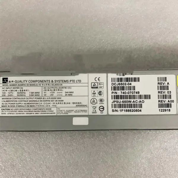Juniper Jpsu-650w-ac-ao Mx204 Ac sursă de alimentare