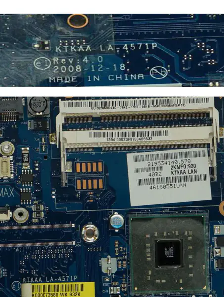 Toshiba Satallite A355 K000071600 KTKAA LA-4571P Placă de bază
