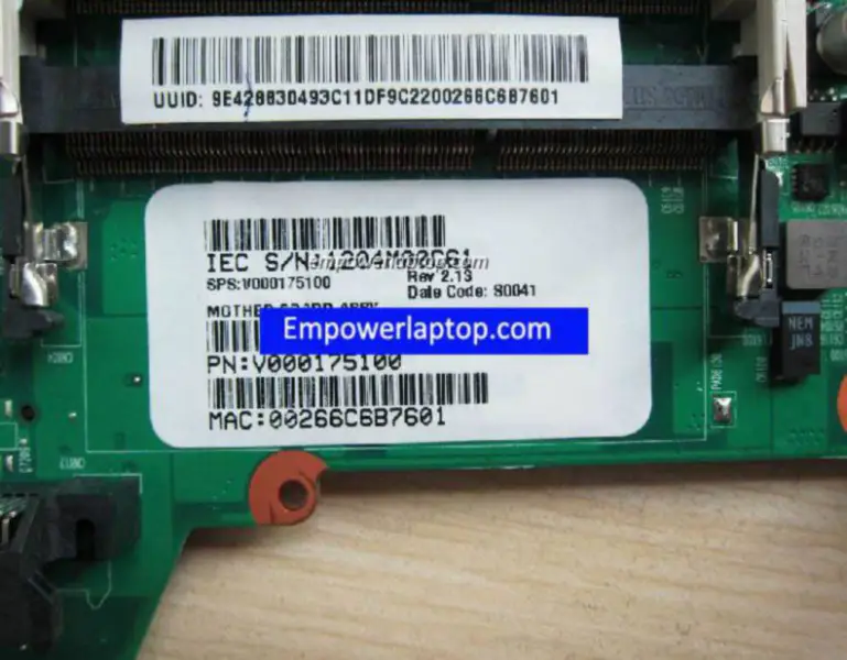 Placă de bază Toshiba L510 L532 V000175100