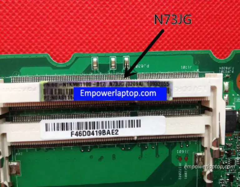 Placa de bază Asus N73JG