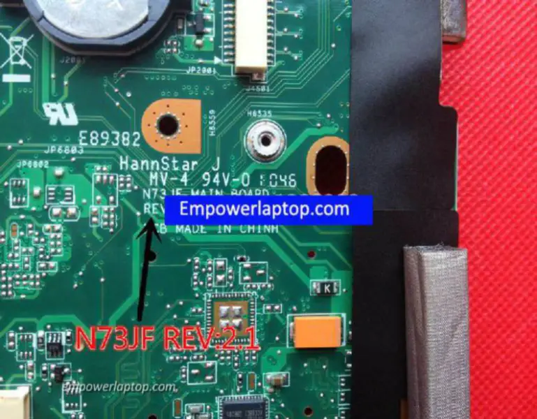 Placa de bază Asus N73JG