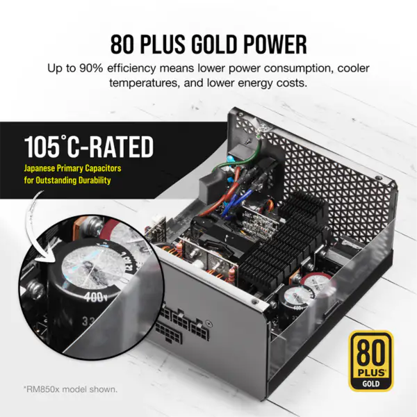 Cors Air Power Supply Units Psu Rm1000x 1000w Gold Full Module Fan Start-stop Intelligent Wake-up Rps0125 Suport Rtx 4090