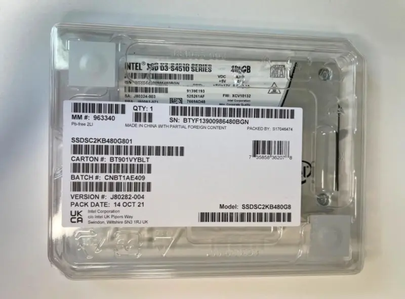 SSD Intel S4510 seria D3-S4510