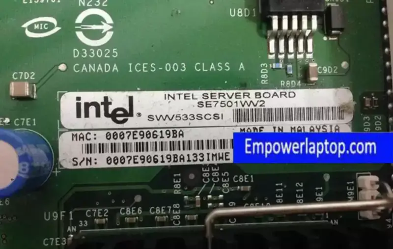 Placă de bază Intel SE7501WV2 dual 320MSCSI cu RAID Sever