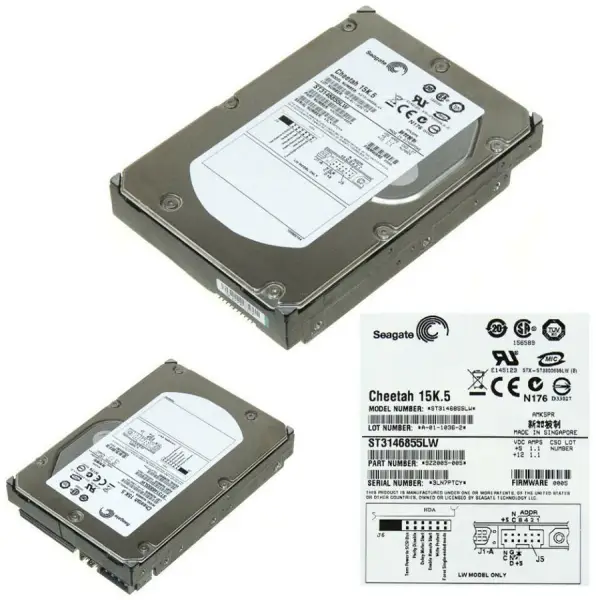 Seagate hdd pentru stație de lucru ST3146855LW 146G 15K.5 SCSI 68pin 9Z2005-002