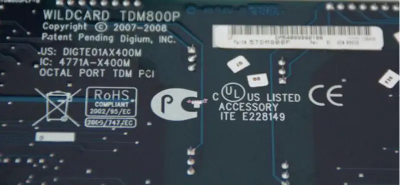 Placa de bază Digium TDM800P