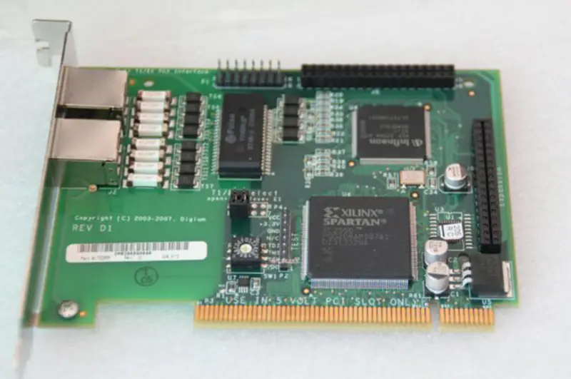 Digium Wildcard TE205P Dual Port ISDN PCI Card placă de bază industrială