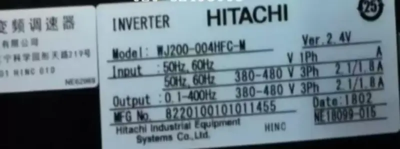 INVERTOR HITACHI WJ200-004HFC-M 0.4KW NOU