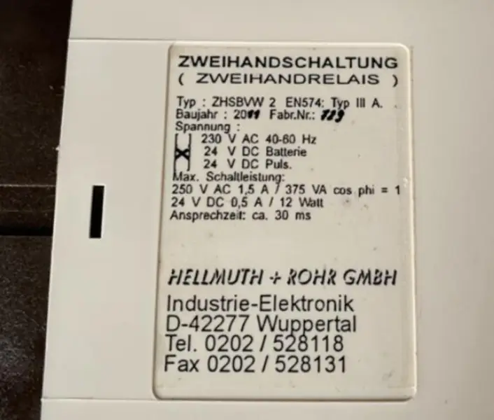 HELLMUTH+ROHR ZHSBVW2 RELEU