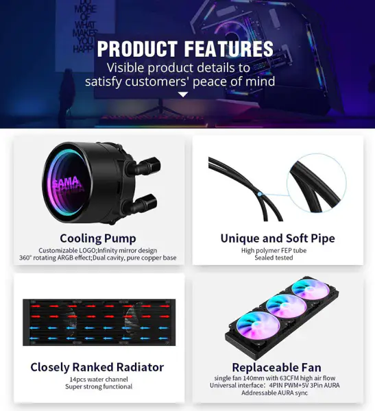 Radiator de cupru Heatsink Cpu Liquid Cooler Plate Water Cooling