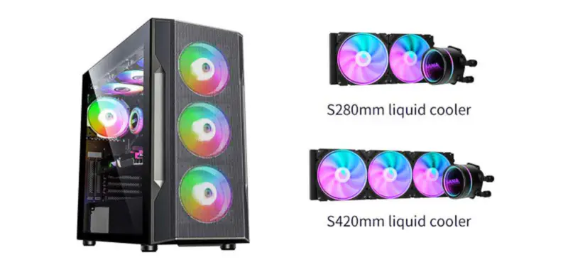 Răcitor de apă Cpu integrat Răcitor de lichid cu ventilator colorat