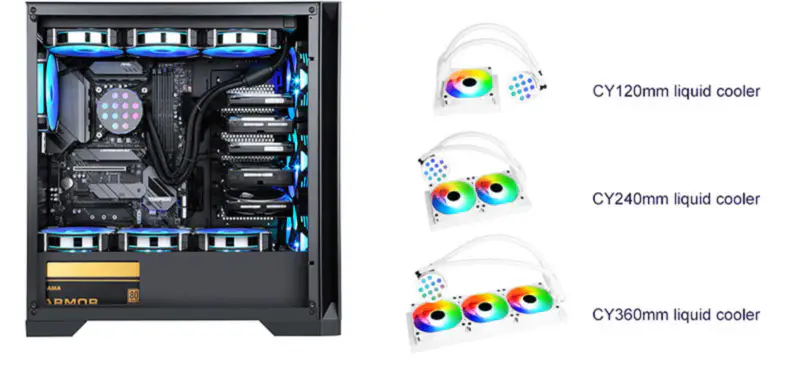 Sama 120mm Radiator Rainbow Pc Para Cpu Rgb Liquid Cooler Block Computer Cpu Răcitoare de apă și sisteme de răcire cu ventilator pentru Pc Cpu