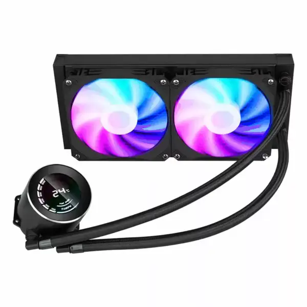 Sama 240mm Aio Cpu Liquid Cooling Water Cooler Kit Pc System Lcd Display