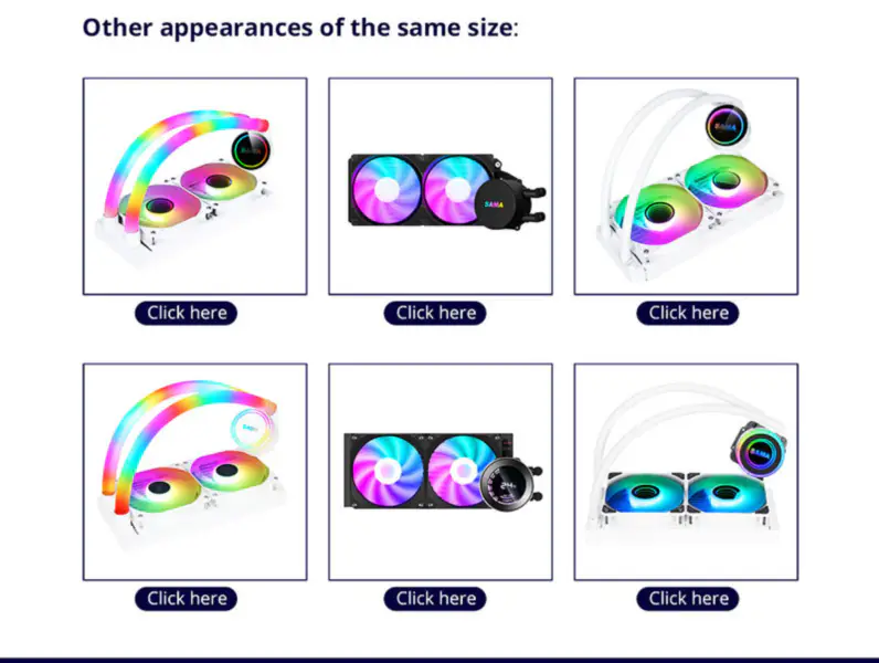 Sama 240mm Radiator Rainbow Pc Para Cpu Rgb Liquid Cooler Block Computer Cpu Răcitoare de apă și sisteme de răcire cu ventilator pentru Pc Cpu