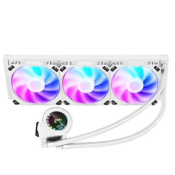 Sama 36cm Aio Cpu Cooler Radiator cupru Afișaj apă lichid de răcire Pc Cpu Cooler Rgb Glow cu afișajul temperaturii computerului