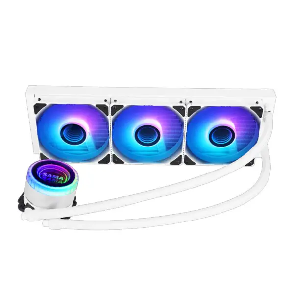 Sama 36cm Aio Cpu Cooler Radiator de cupru Afișaj de apă lichid de răcire Pc Cpu Cooler Rgb Glow cu pompa de zgomot mai mic
