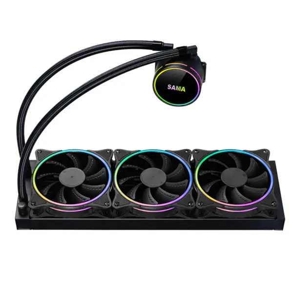 Sama 36cm Aio Cpu Cooler Radiator cupru apă lichid de răcire Pc Cpu Cooler Rgb Glow