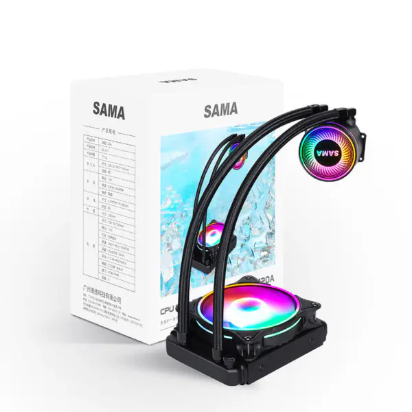 Sama Aio Cpu 120mm Radiator Heatsink Liquid Rgb Cooler Cpu Water Cooling Radiator Pc Gaming