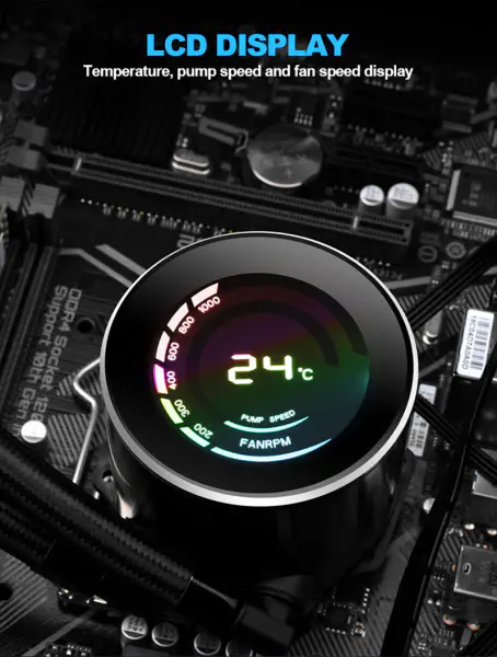 Sama Fins din aluminiu Heatsink de răcire a apei Cooler de aer cu ventilator colorat