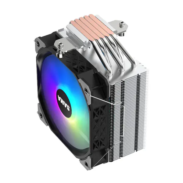 Sama Am4 Am5 Răcitoare de aer Cpu 5 Electroplate Heat Pipes Procesor de răcire 115x/1366/1200/2011/2066/1700 Răcitor de aer